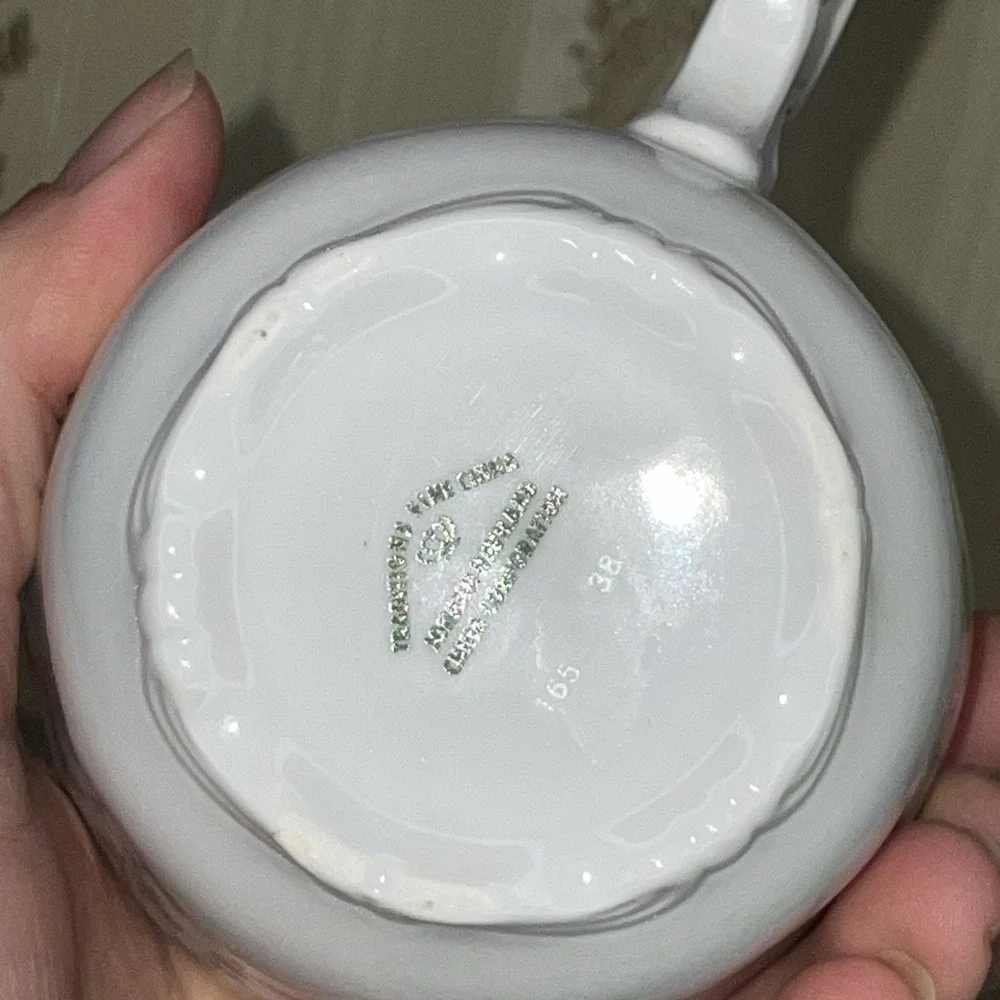 2 Johann Haviland Bavaria Germany Blue Garland Tea‎ Cup And Saucer Set Vintage
